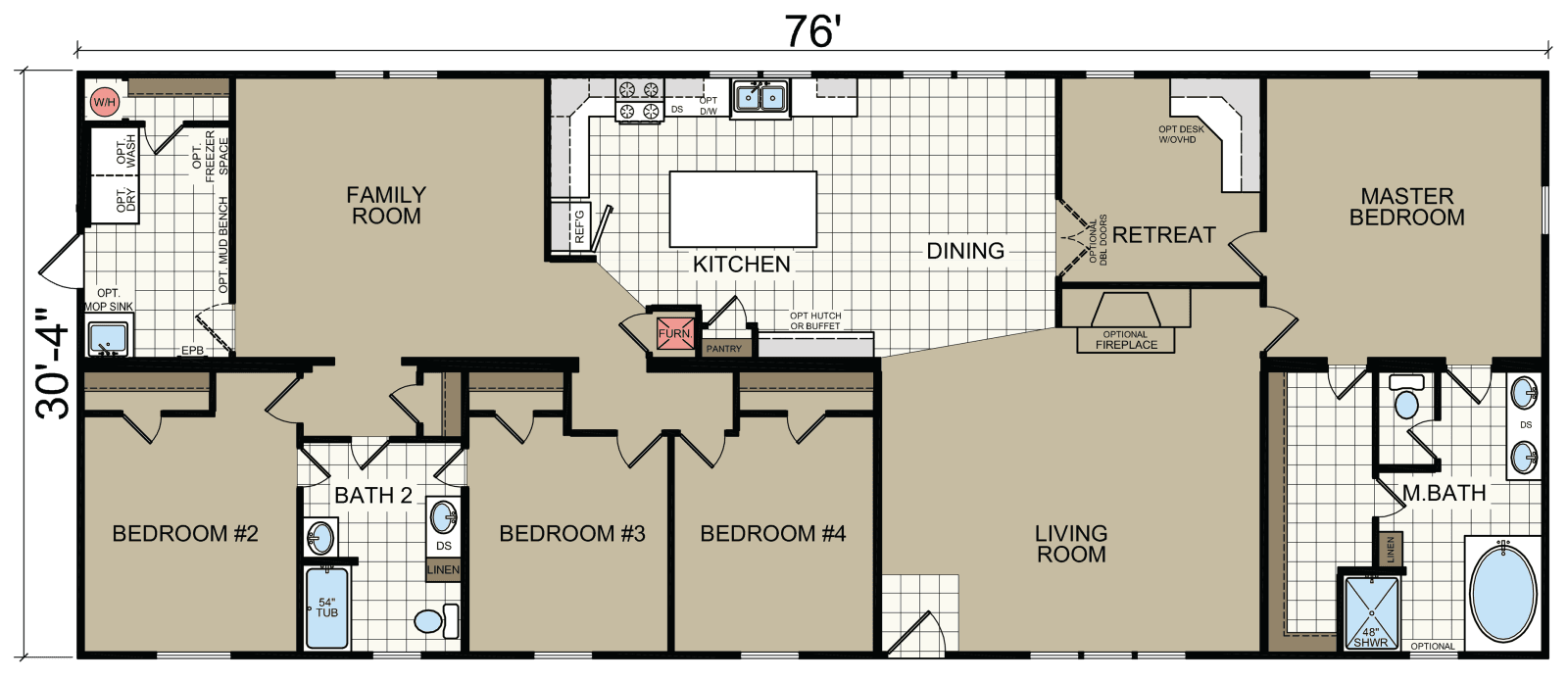 Rio grande xl floor plan home features