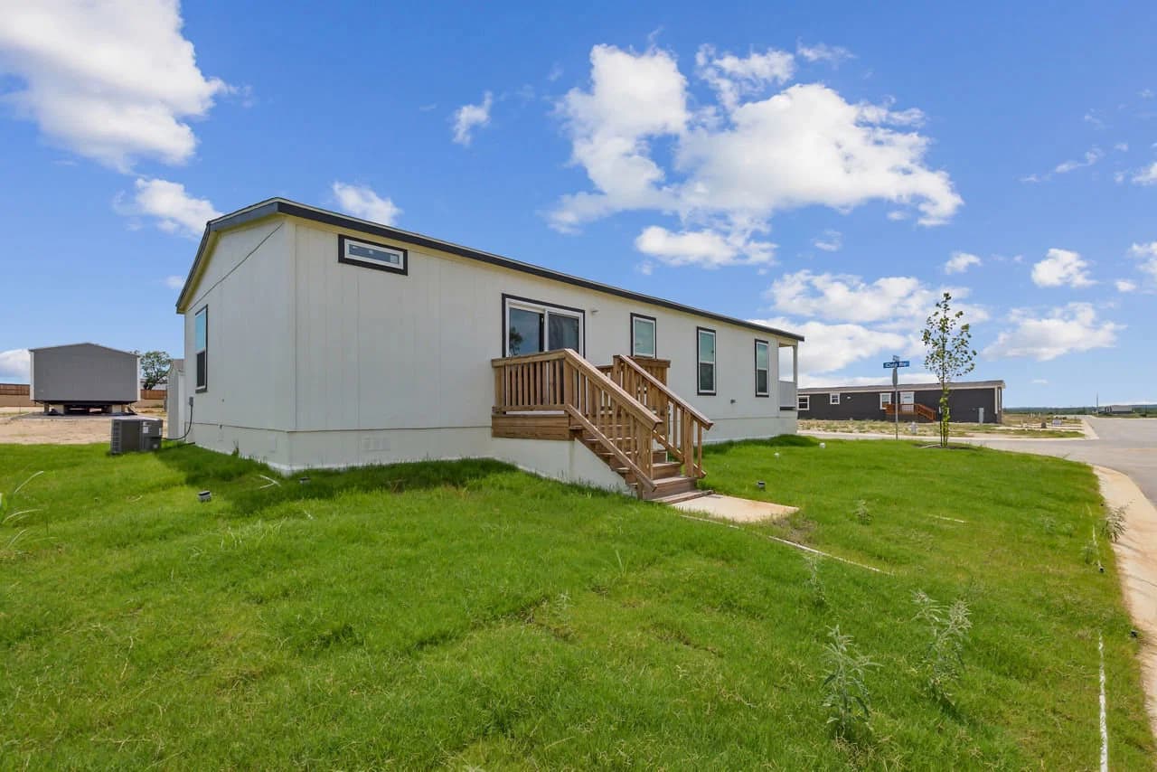 New moon single-section hero and exterior home features