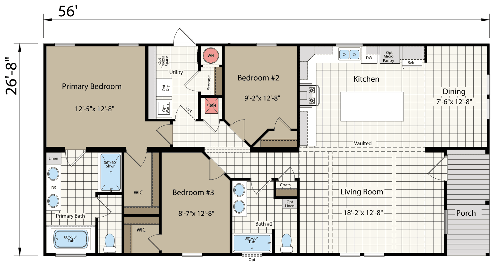 Titan extreme 2856h floor plan home features